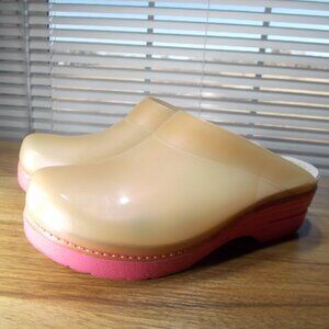 Dansko Pink Iridescent Mule Clogs Women's Size 9.5